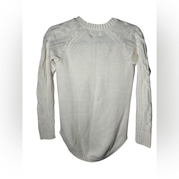 Arizona Jean Co Women’s XS Cable Knit Sweater Cream White Long‎ Sleeve Pullover - Picture 6 of 6
